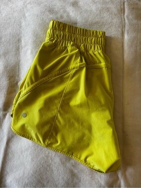 lululemon bright neon yellow athletic skort